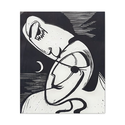 The Kiss (1930) by Ernst Ludwig Kirchner / Reproduction Fine Art sur Toile /  Epaisseur 3.2 cm - 1.25 inch