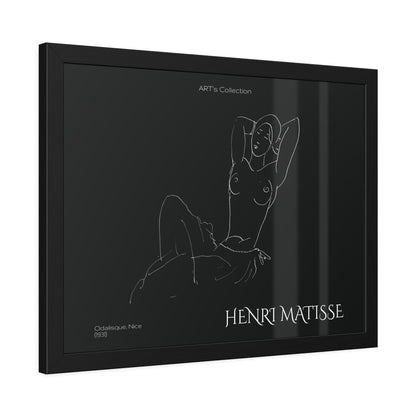 Odalisque, Nice (1931) black édition by Henry Matisse  / Affiche Encadrée série ART's Collection