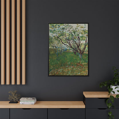 The Flowering Orchard (1888) by Vincent van Gogh / Toile encadrée sur caisse américaine
