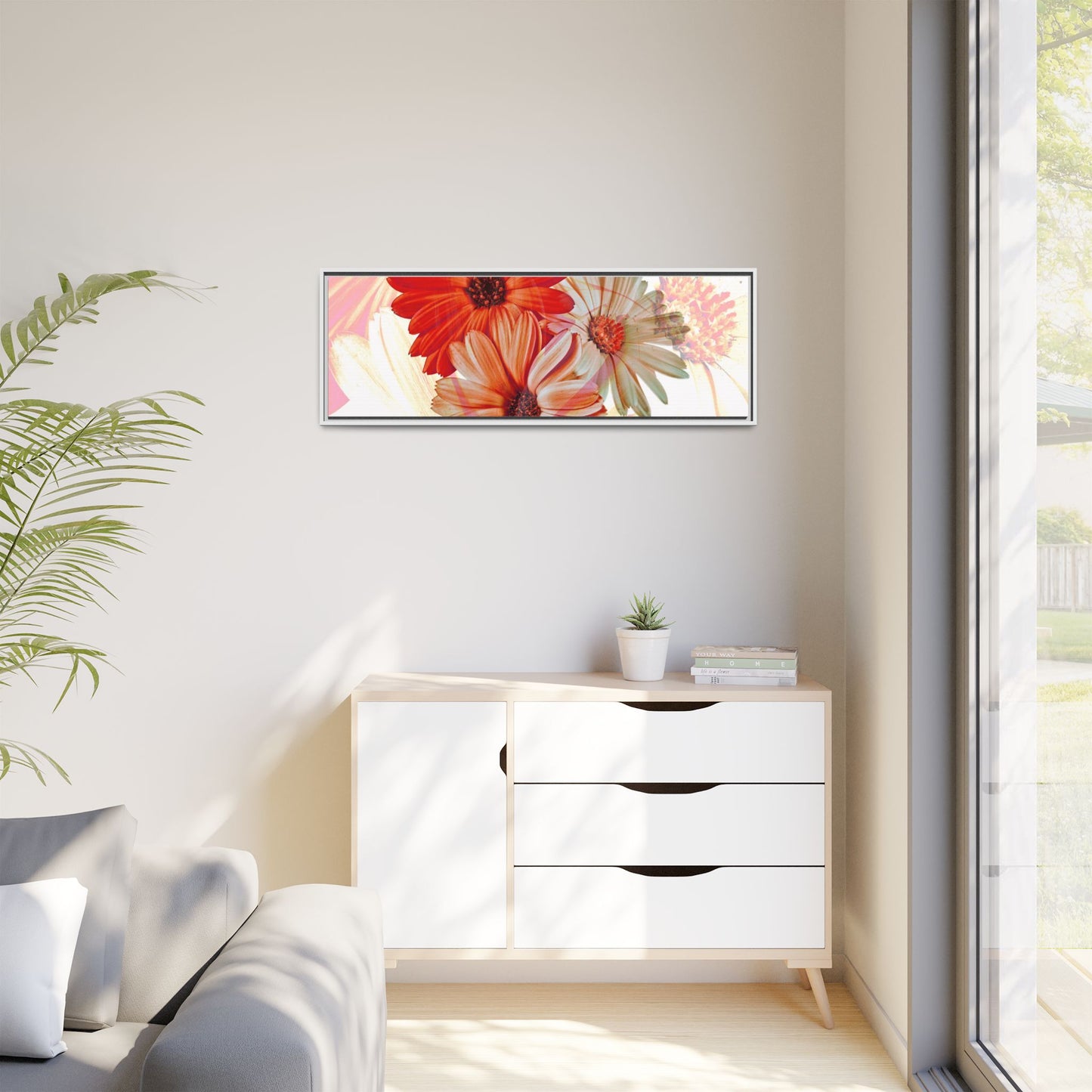Collection Signature "FLORAL Numéro 18" sur Toile encadrée avec caisse américaine