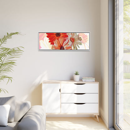 Collection Signature "FLORAL Numéro 18" sur Toile encadrée avec caisse américaine