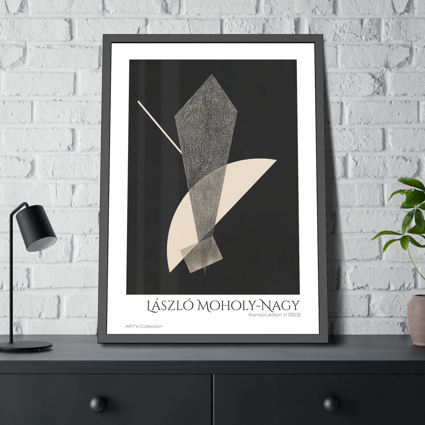 Konstruktion V (1923) by László Moholy-Nagy  / Affiche Encadrée série ART's Collection