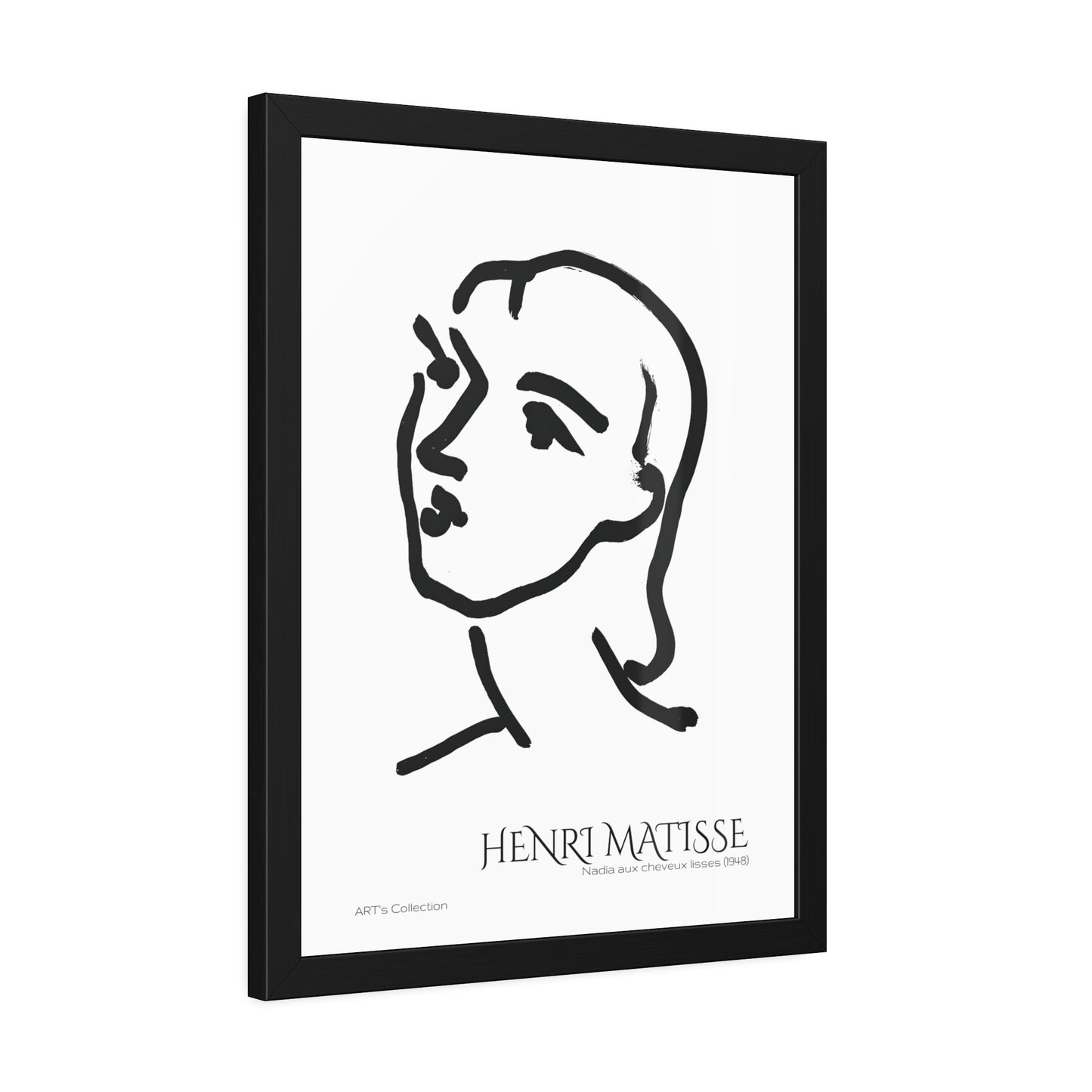 Nadia aux cheveux lisses (1948) by Henri Matisse / Affiche Encadrée série ART's Collection