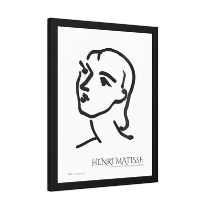 Nadia aux cheveux lisses (1948) by Henri Matisse / Affiche Encadrée série ART's Collection