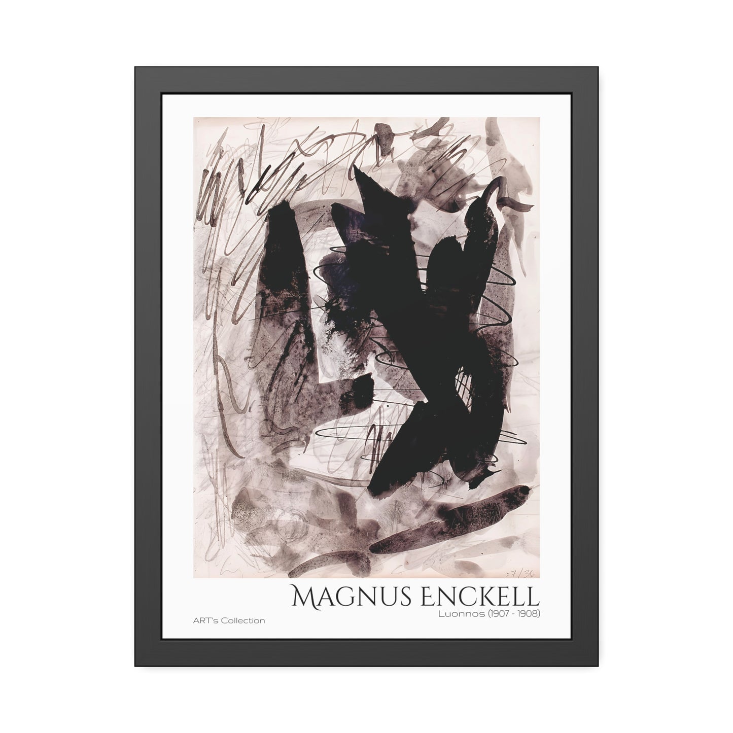 Luonnos (1907 - 1908) by Magnus Enckell / Affiche Encadrée série ART's Collection