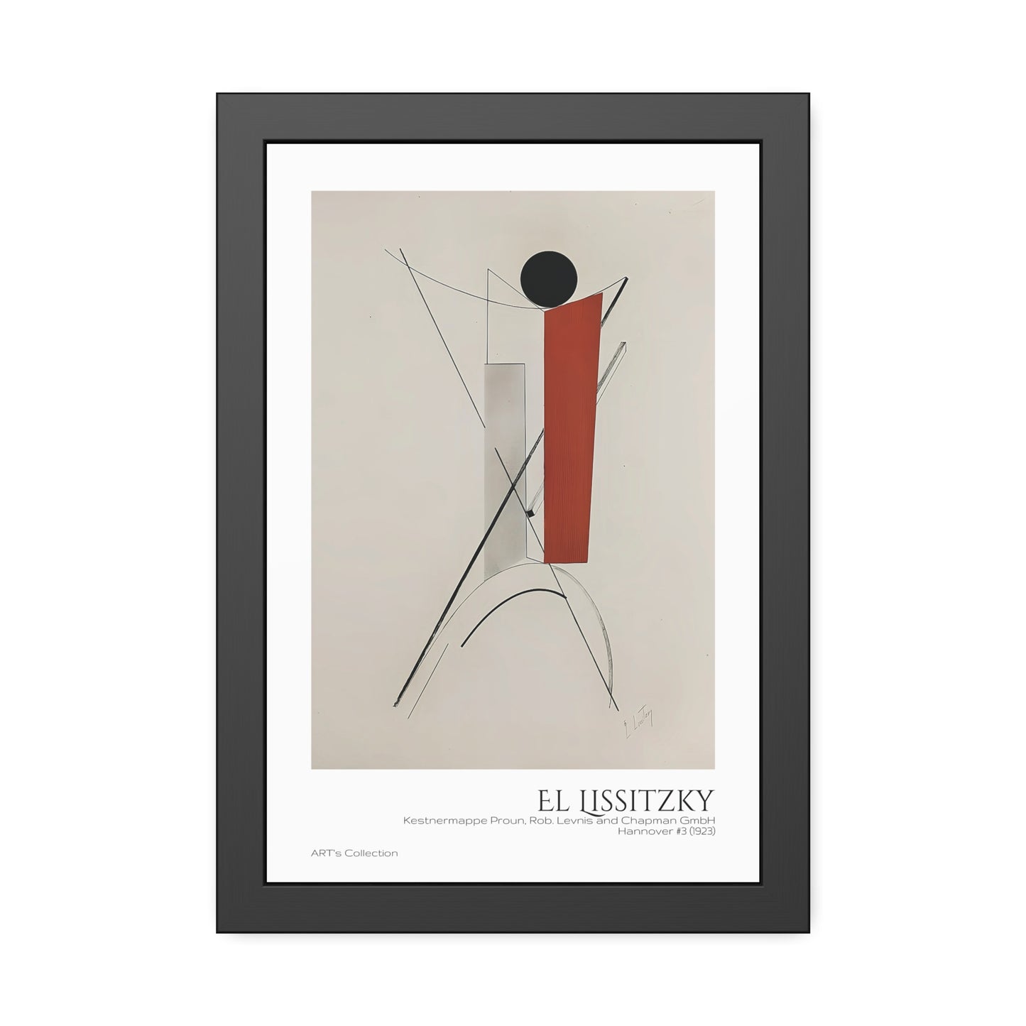 Kestnermappe Proun, Rob. Levnis and Chapman GmbH Hannover #3 (1923) El Lissitzky  by El Lissitzky / Affiche Encadrée série ART's Collection