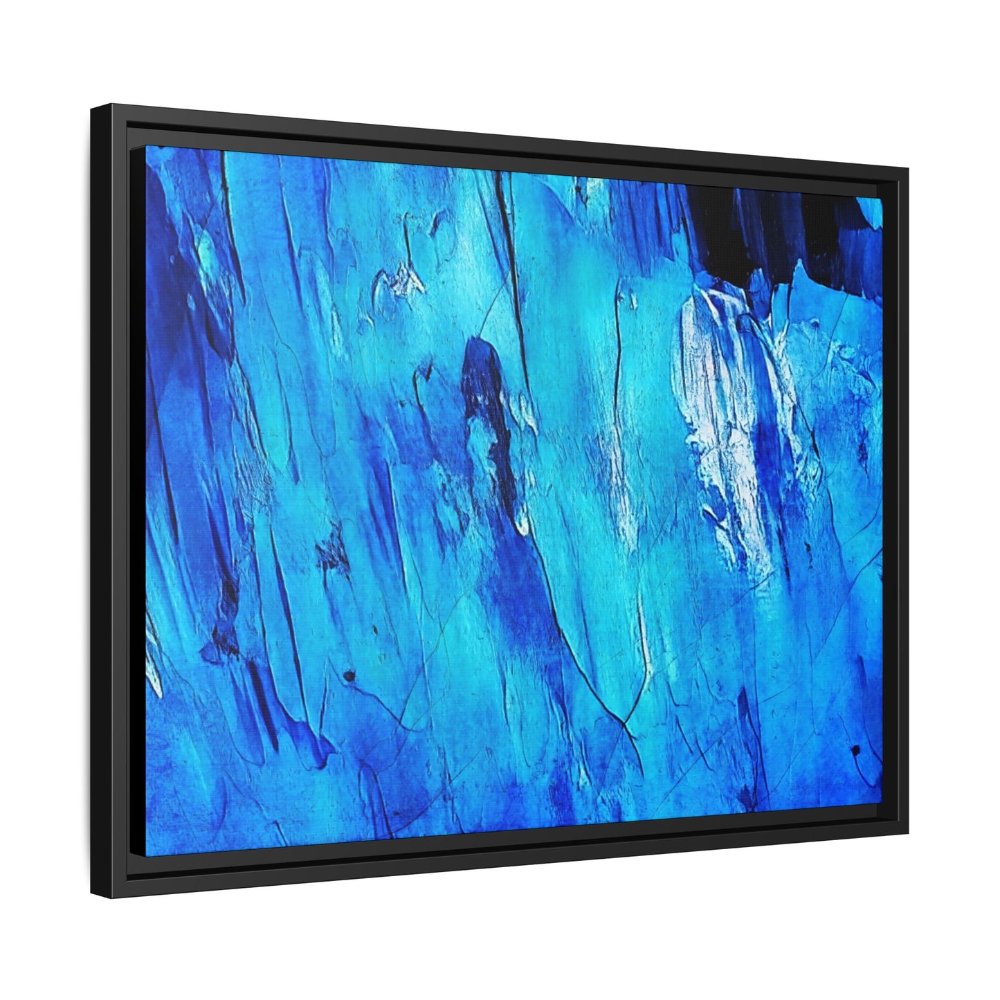 Tableau Intemporel Bleu Electrique "Série Sign Collections" / Toile encadrée sur caisse américaine