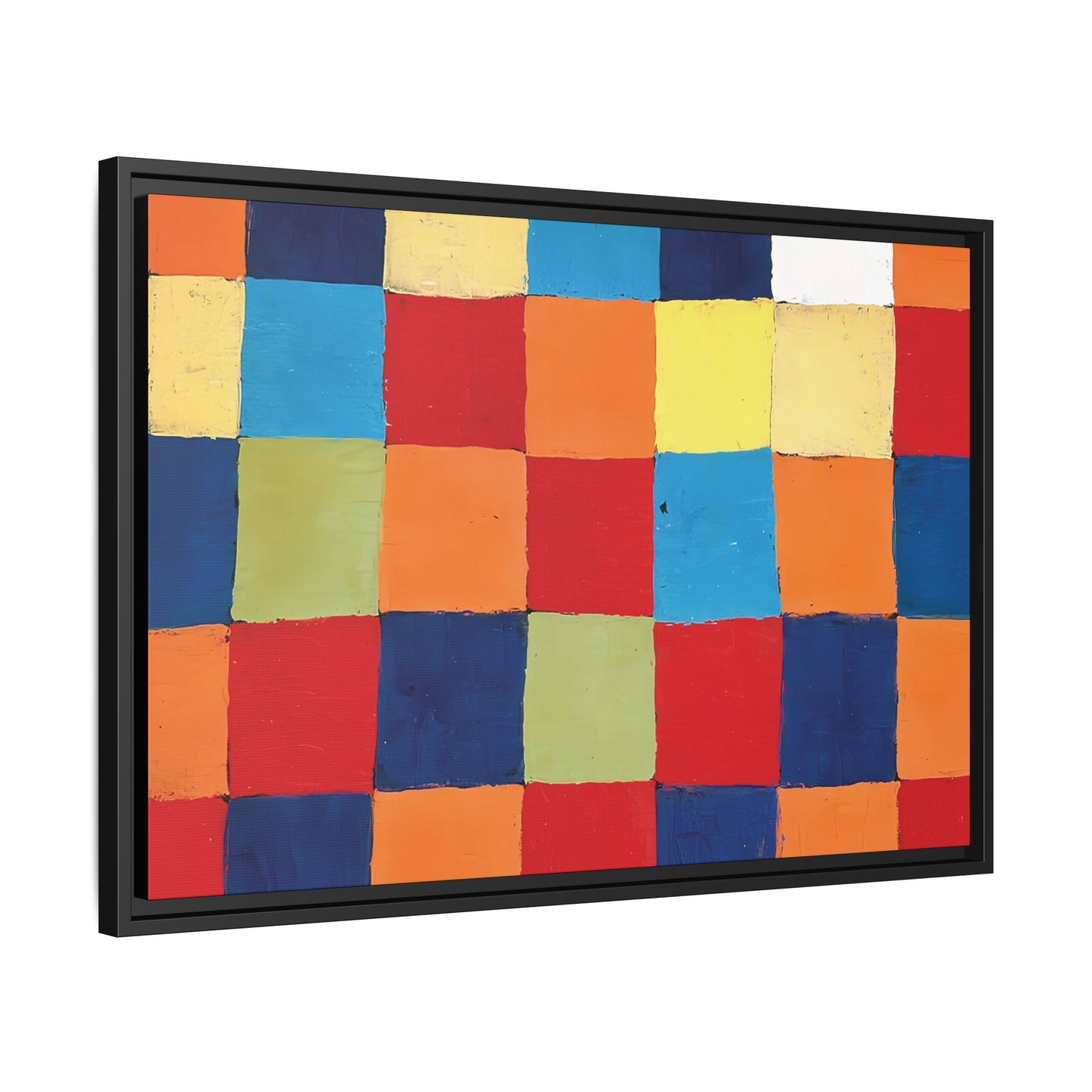 Color chart Qu1 (1930) by Paul Klee / Toile encadrée sur caisse américaine