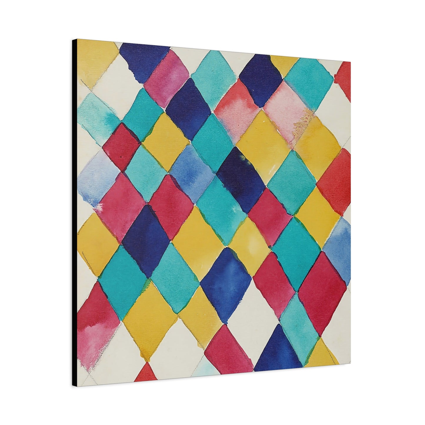 Farbstudie mit Rauten (1913) by Wassily Kandinsky / Reproduction Fine Art sur Toile / Epaisseur 3,2cm - 1'25 po