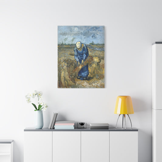 Peasant Woman Binding Sheaves (After Millet) by Vincent van Gogh  / Reproduction Fine Art sur Toile / Epaisseur 3,2cm - 1'25 po
