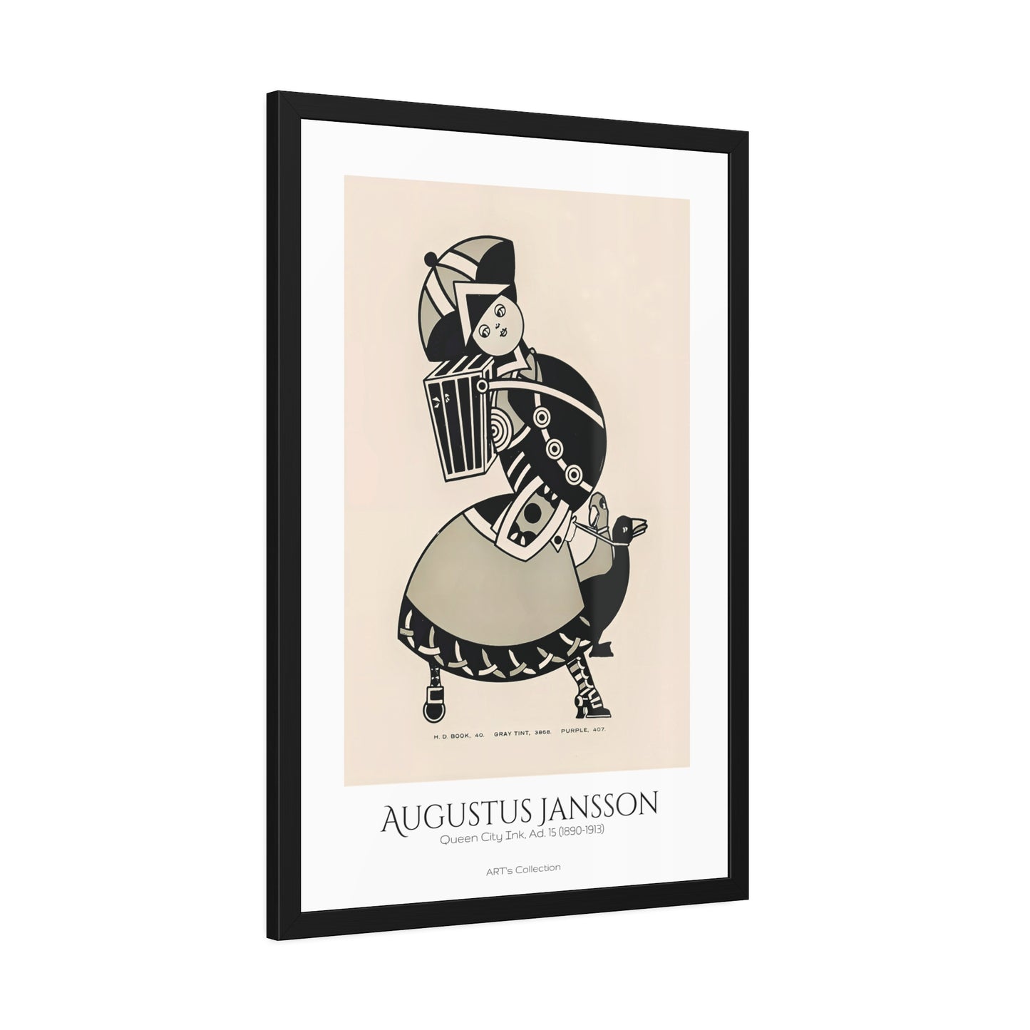 Queen City Ink, Ad. 15 (1890-1913) by Augustus Jansson  / Affiche Encadrée série ART's Collection