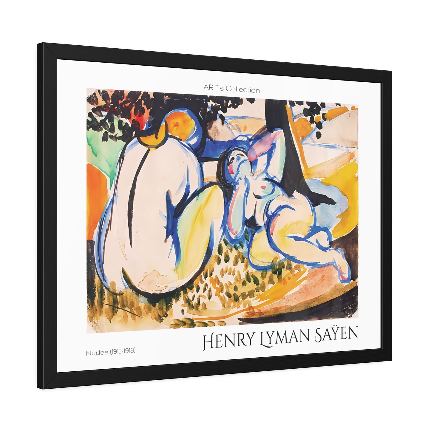 Nudes (1915-1918) by Henry Lyman Saÿen  / Affiche Encadrée série ART's Collection