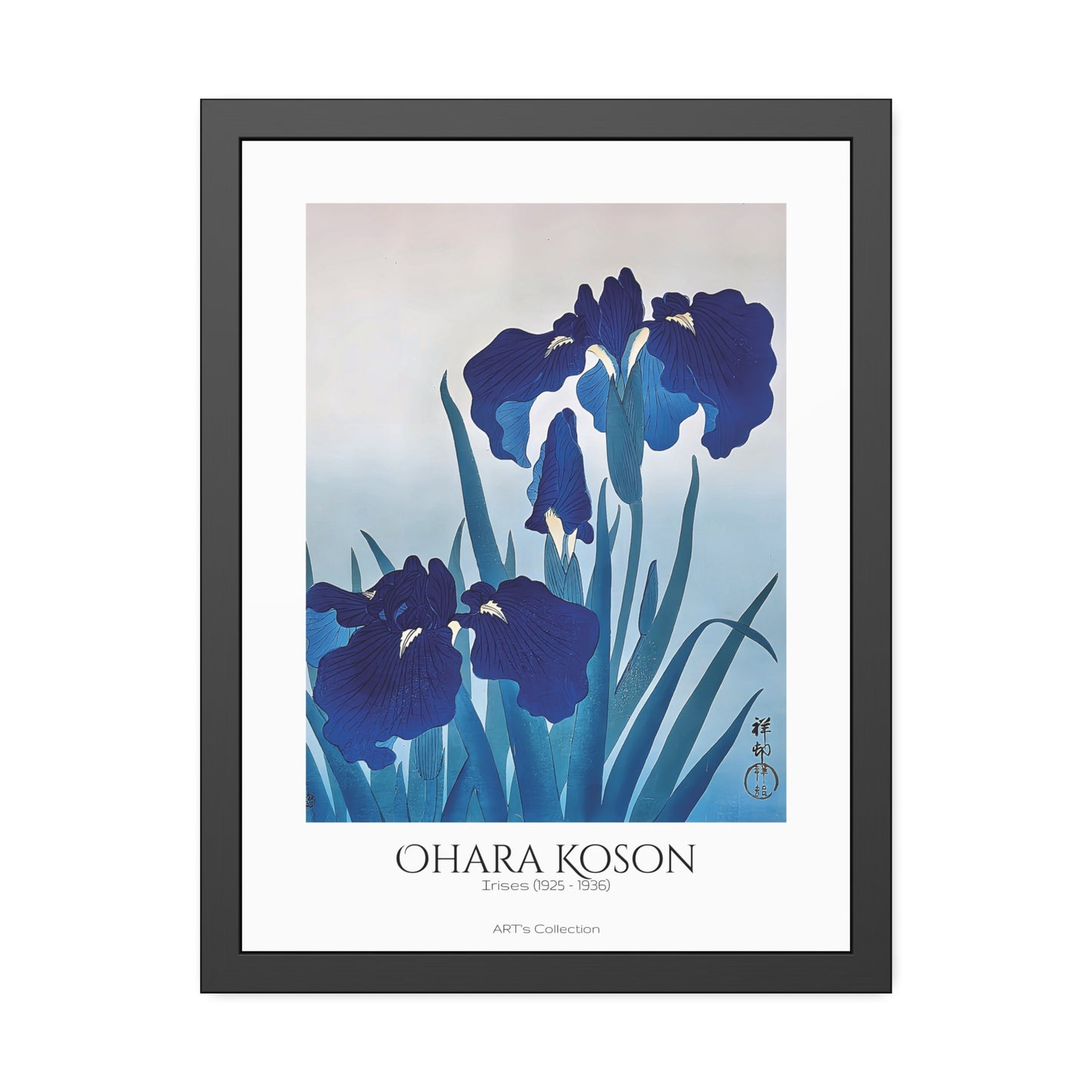 Irises (1925 - 1936) by Ohara Koson / Affiche Encadrée série ART's Collection