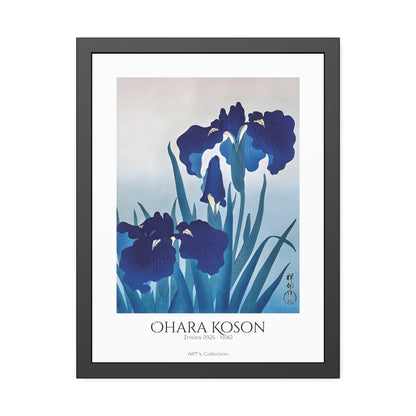 Irises (1925 - 1936) by Ohara Koson / Affiche Encadrée série ART's Collection