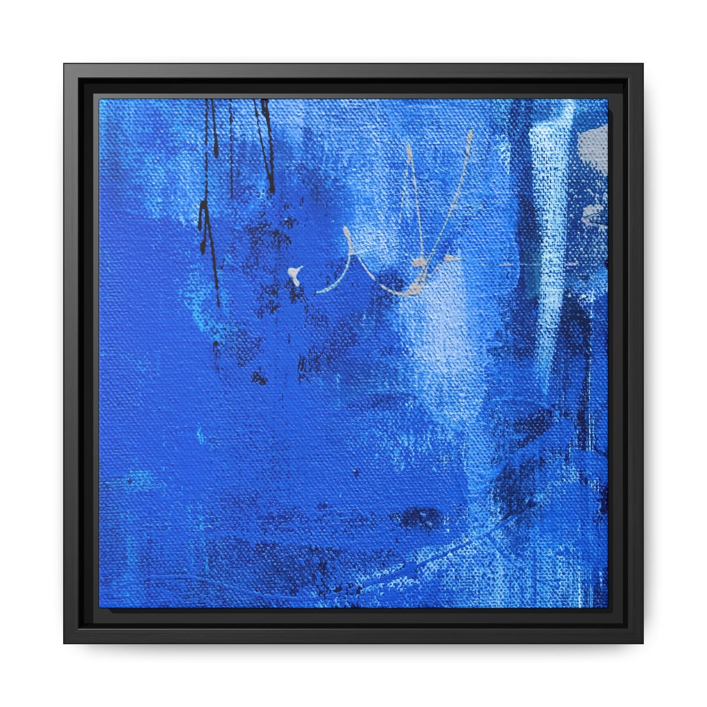Tableau Beaux Arts Bleu Intense "Série Sign Collections" / Toile encadrée sur caisse américaine