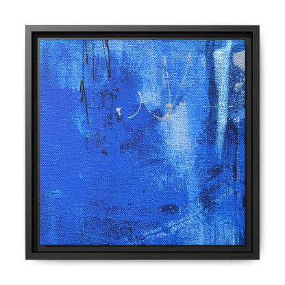 Tableau Beaux Arts Bleu Intense "Série Sign Collections" / Toile encadrée sur caisse américaine