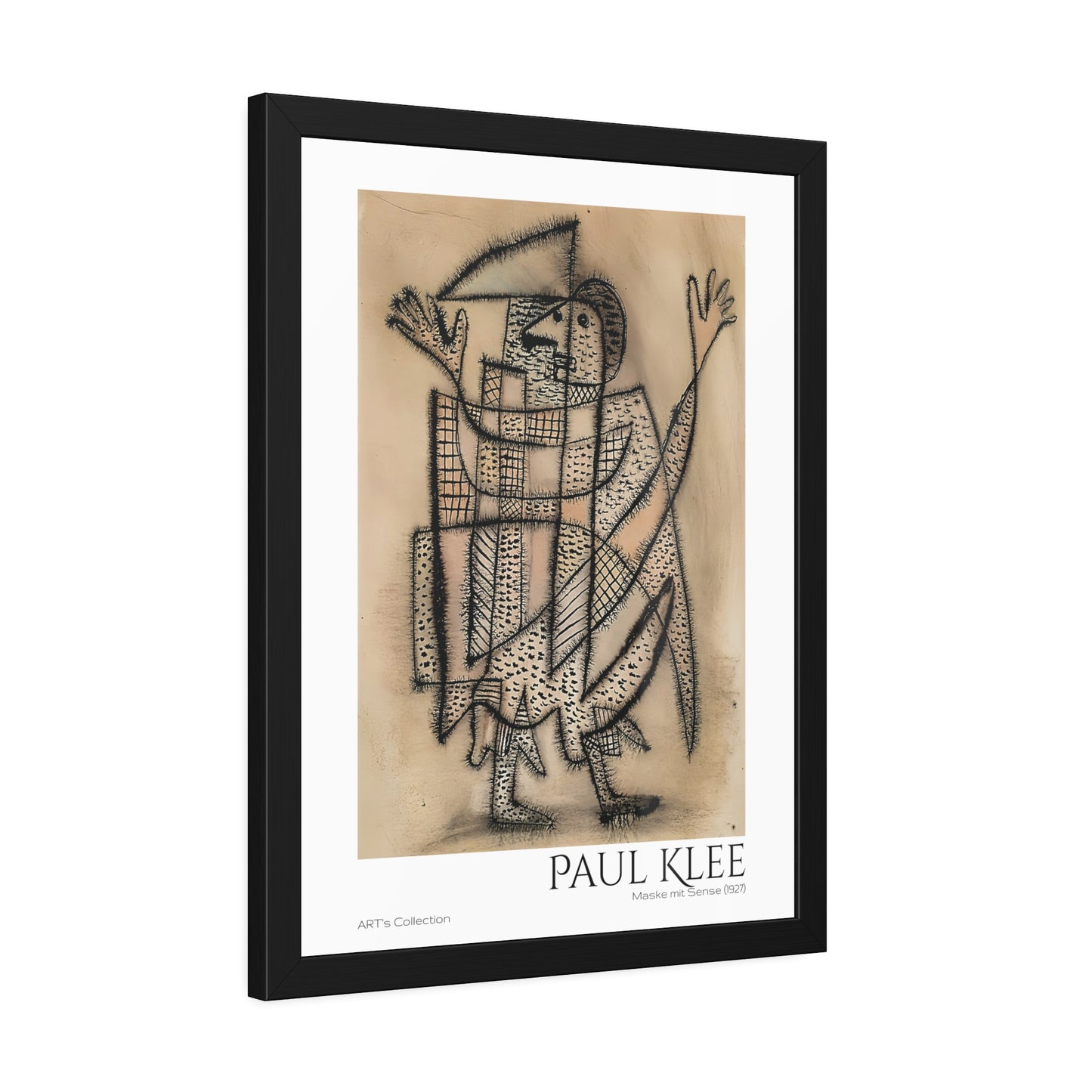 Maske mit Sense (1927) by Paul Klee / Affiche Encadrée série ART's Collection