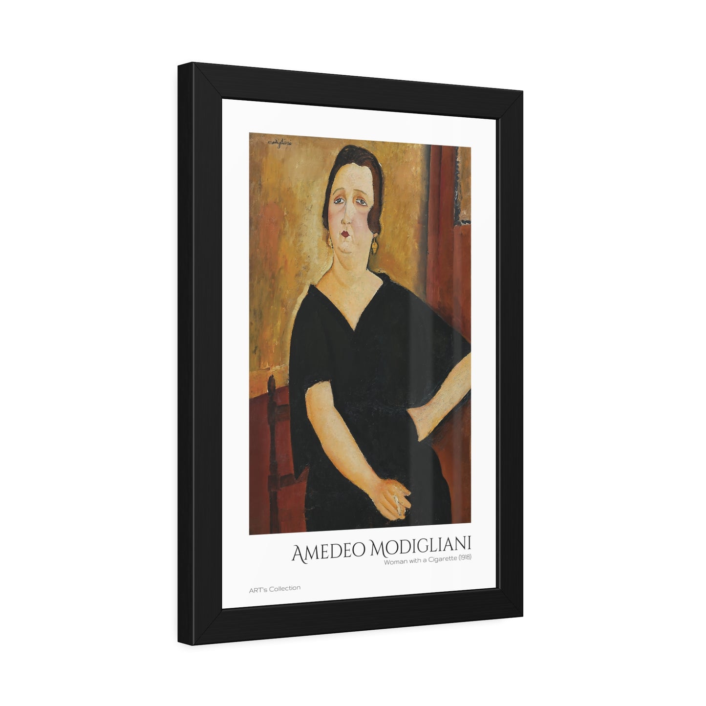 Woman with a Cigarette (1918) by Amedeo Modigliani  / Affiche Encadrée série ART's Collection
