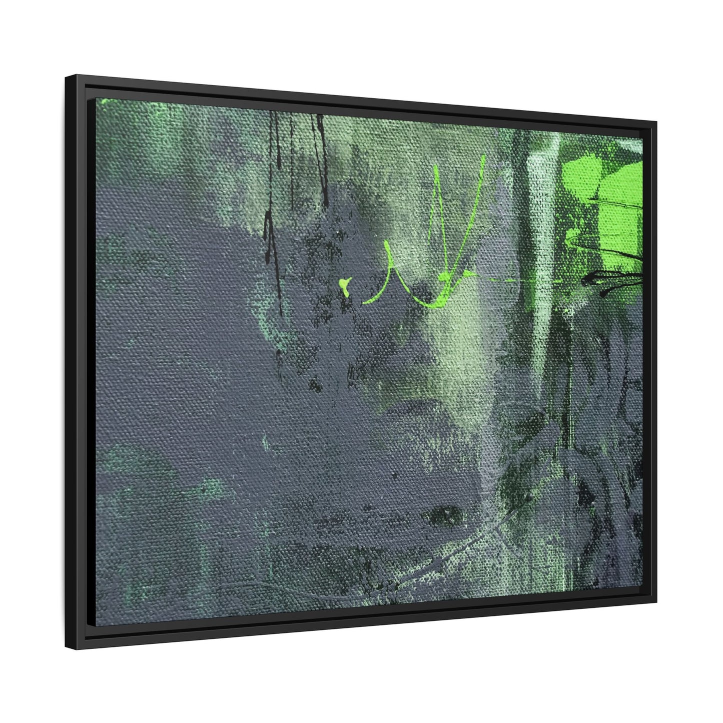 Tableau Beaux Arts Quartz & Emeraude "Série Sign Collections" / Toile encadrée sur caisse américaine