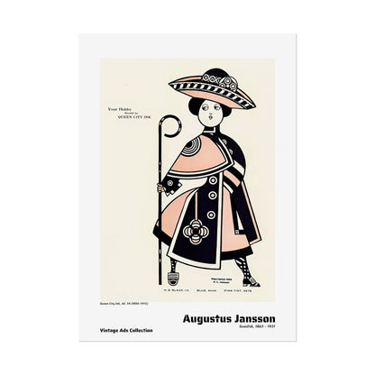 Queen City Ink, Ad. 34 (1890-1913) by Augustus Jansson / Affiche imprimée - Série Vintage Ads Collection
