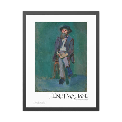 Homme assis (1900) by Henri Matisse  / Affiche Encadrée série ART's Collection
