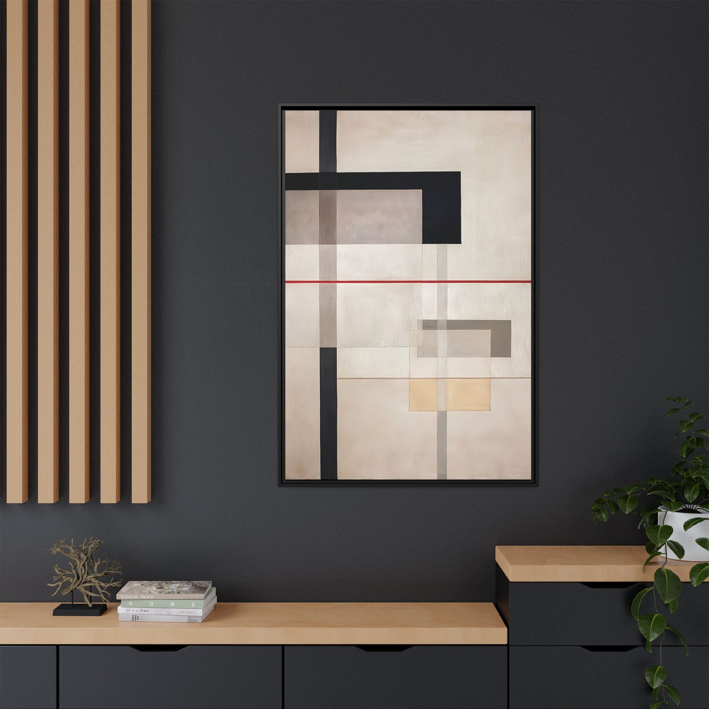 K VII (1922) by László Moholy-Nagy  / Toile encadrée sur caisse américaine