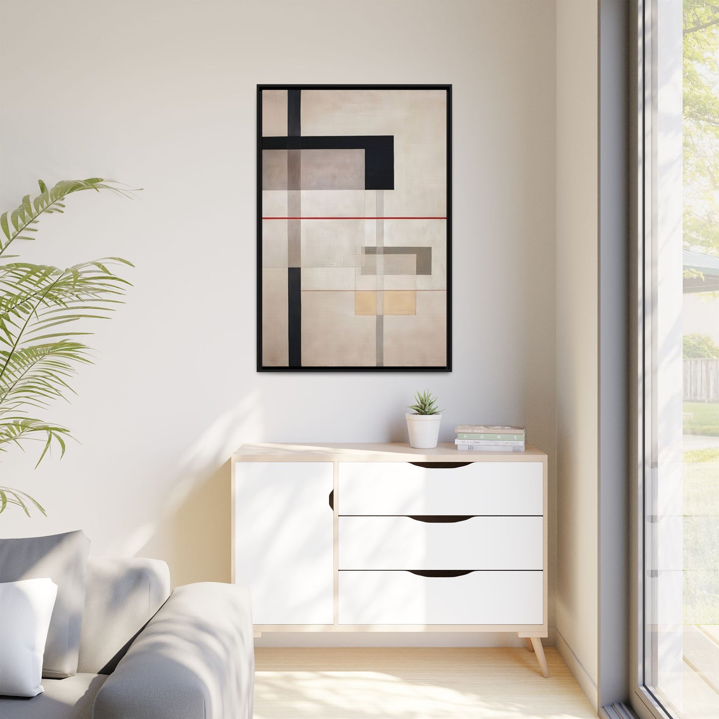 K VII (1922) by László Moholy-Nagy  / Toile encadrée sur caisse américaine