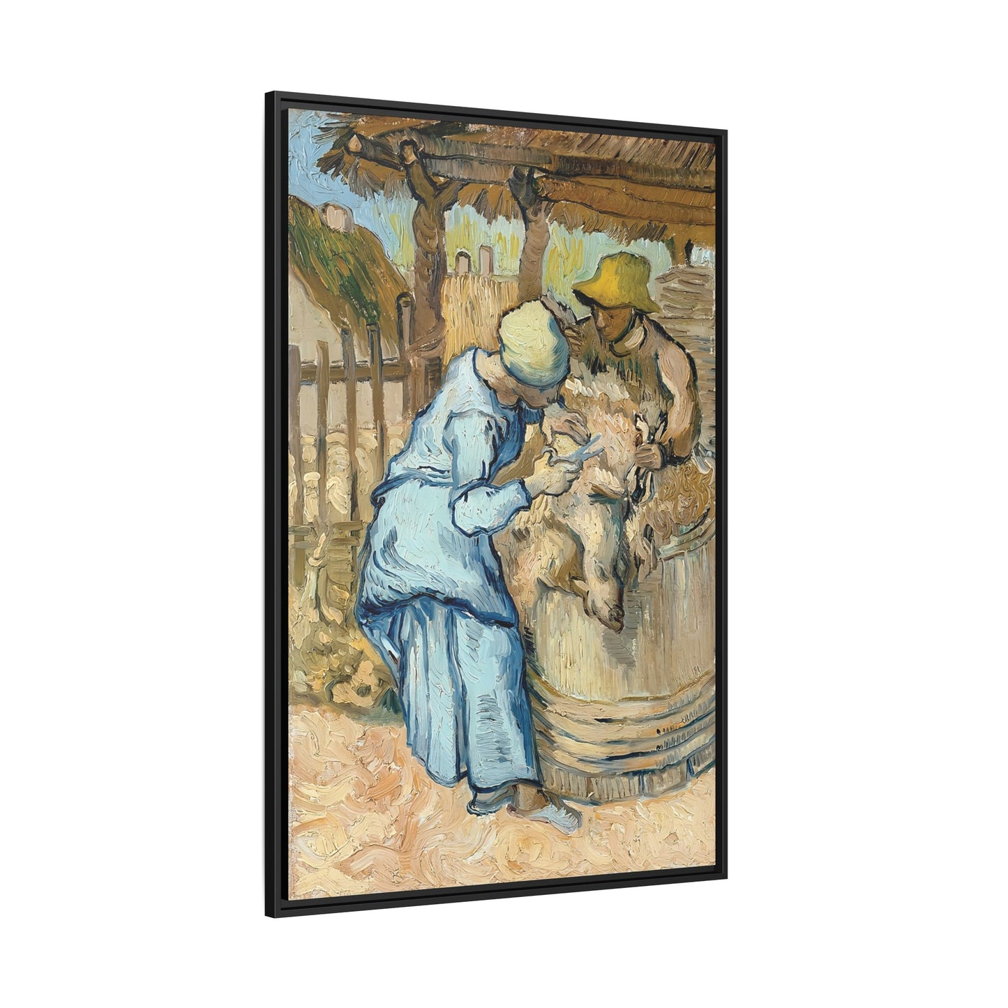 The Sheep-Shearer (After Millet) by Vincent van Gogh / Toile encadrée sur caisse américaine