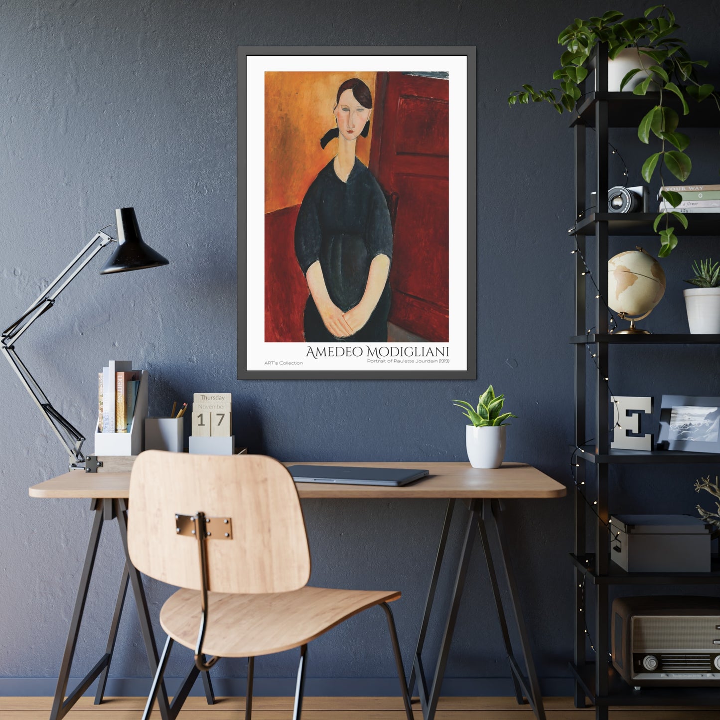 Portrait of Paulette Jourdain (1919)  by Amedeo Modigliani  / Affiche Encadrée série ART's Collection