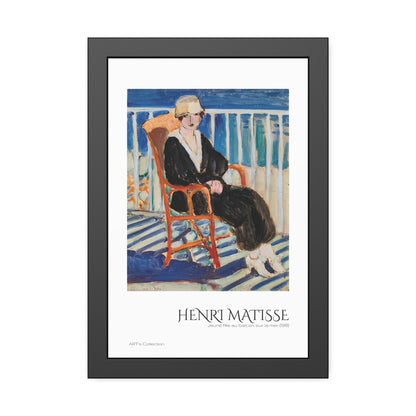 Jeune fille au balcon sur la mer (1918) by Henri Matisse  / Affiche Encadrée série ART's Collection