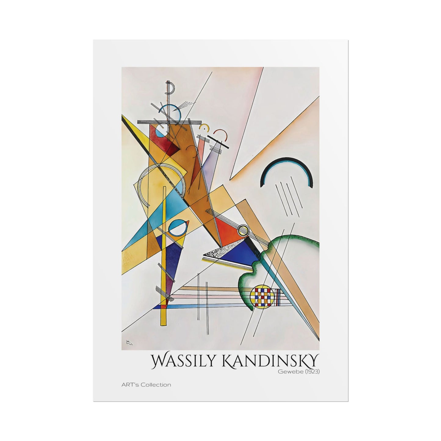 Gewebe (1923) by Wassily Kandinsky / Affiche imprimée - Série ART's Collection