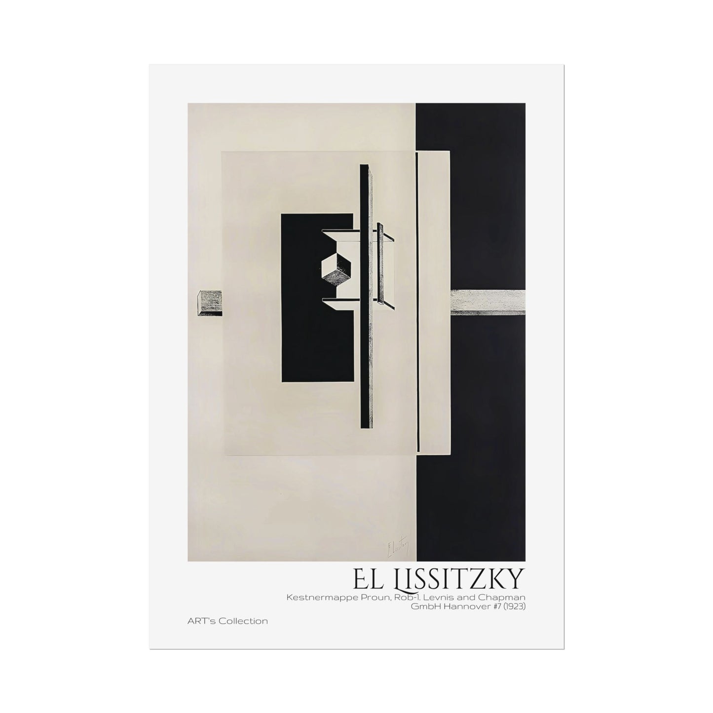 Kestnermappe Proun, Rob-1. Levnis and Chapman GmbH Hannover #7 (1923) by El Lissitzky / Affiche imprimée - Série ART's Collection