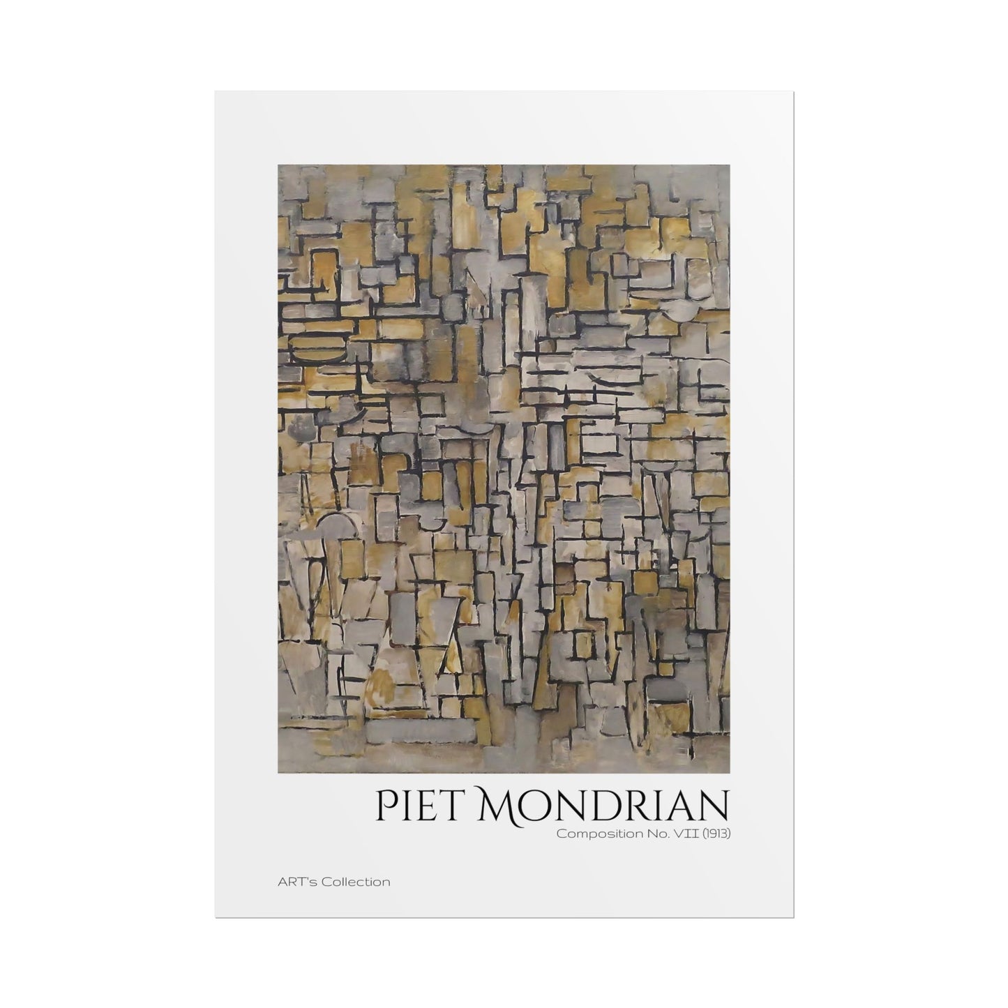 Tableau No. 2, Composition No. VII (1913) by Piet Mondrian / Affiche imprimée - Série ART's Collection