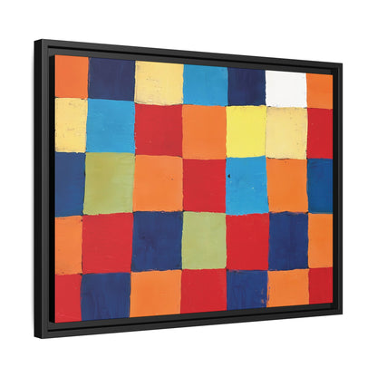 Color chart Qu1 (1930) by Paul Klee / Toile encadrée sur caisse américaine