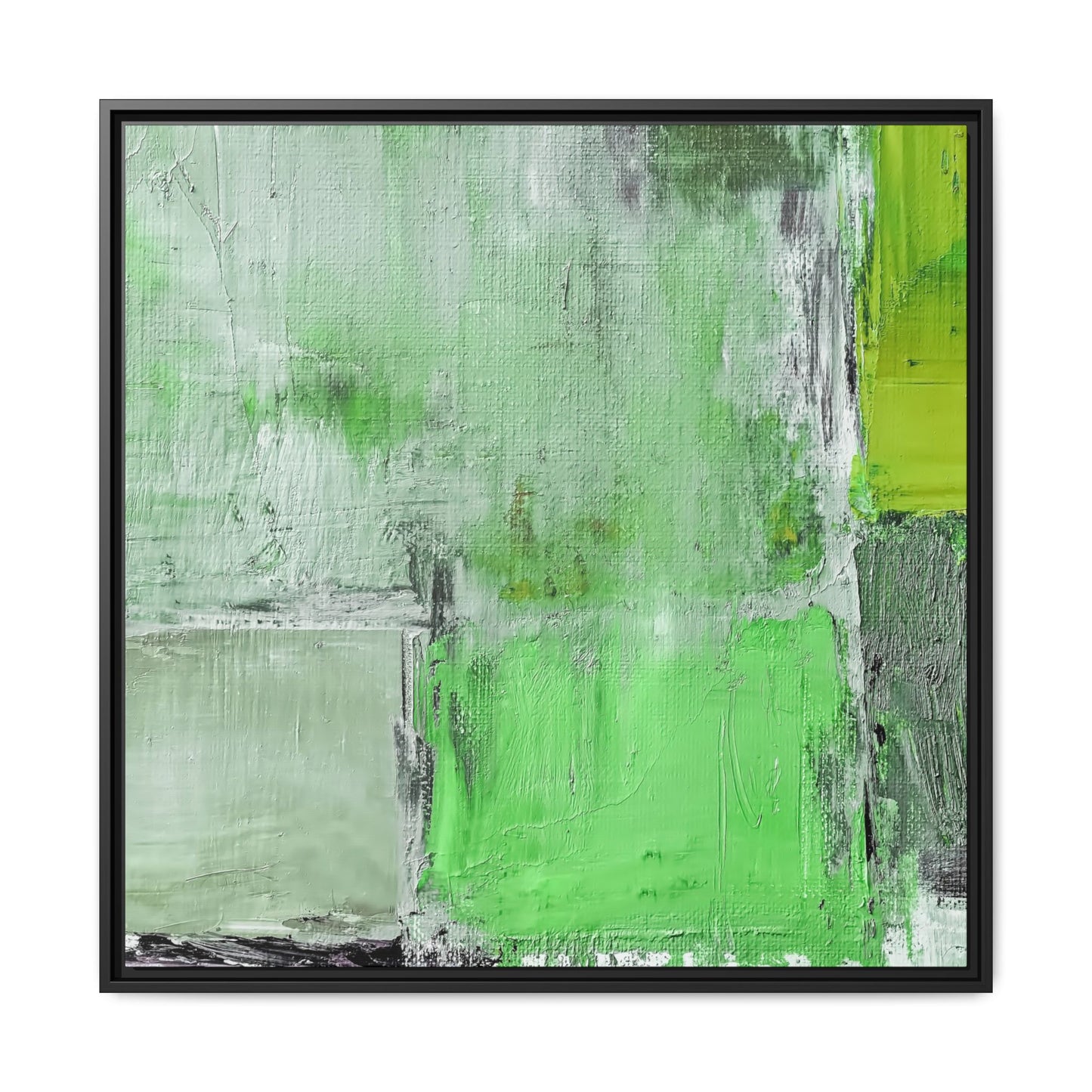 Tableau Beaux Arts Vert Emeraude "Série Sign Collections" / Toile encadrée sur caisse américaine