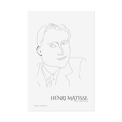 Louis Aragon (1943) by Henri Matisse / Affiche imprimée - Série ART's Collection