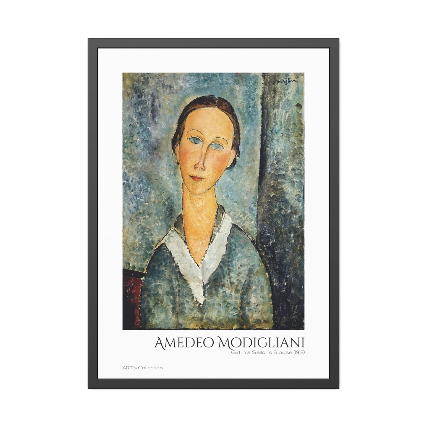 Girl in a Sailor's Blouse (1918) by Amedeo Modigliani  / Affiche Encadrée série ART's Collection