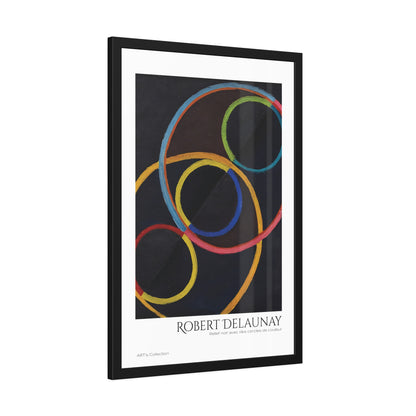 Relief noir avec des cercles de couleur by Robert Delaunay / Affiche Encadrée série ART's Collection