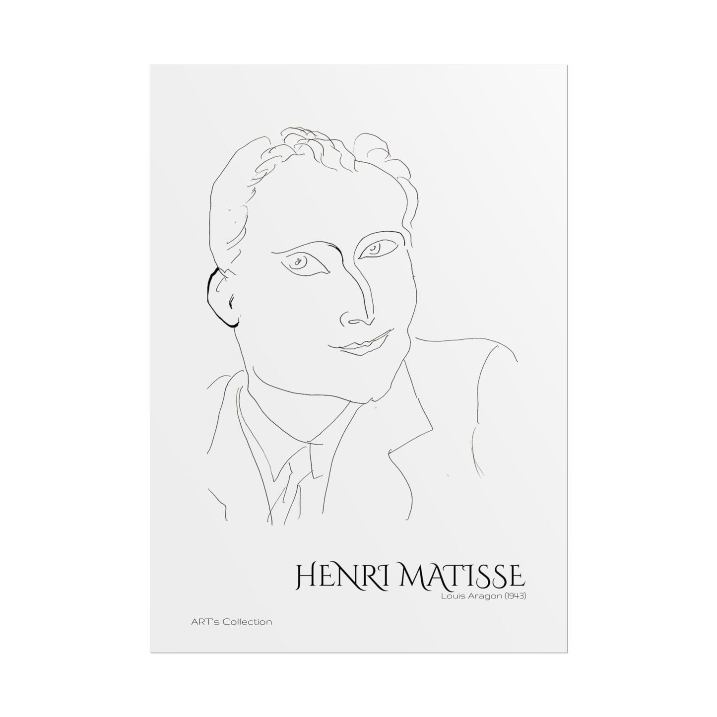 Louis Aragon (1943) by Henri Matisse / Affiche imprimée - Série ART's Collection