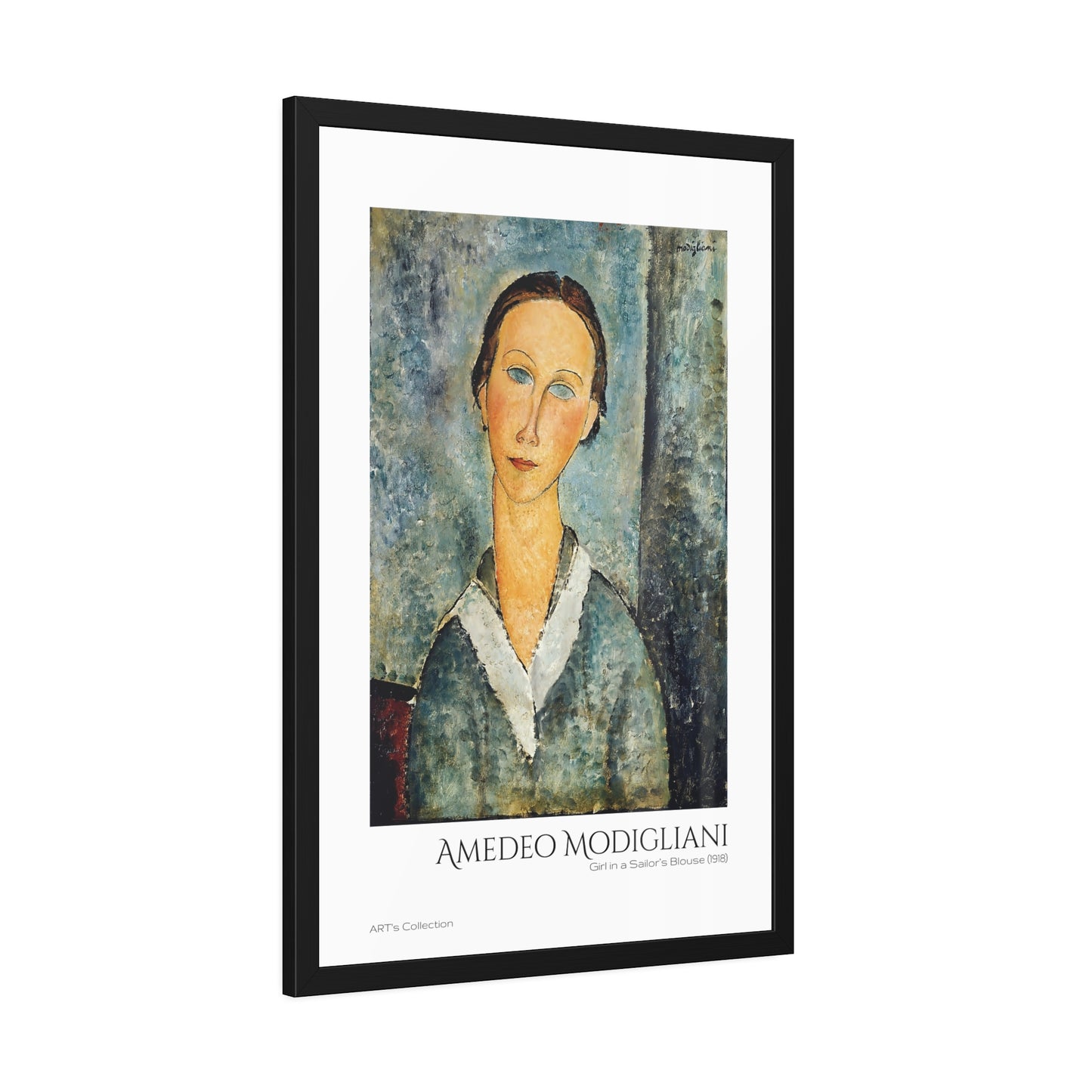 Girl in a Sailor's Blouse (1918) by Amedeo Modigliani  / Affiche Encadrée série ART's Collection