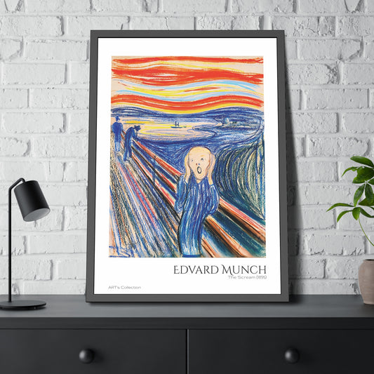 The Scream (1895) color version by Edvard Munch / Affiche Encadrée série ART's Collection