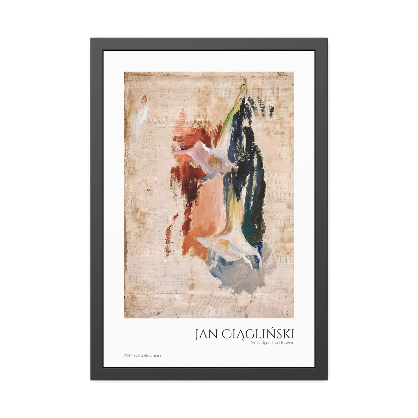 Study of a flower by Jan Ciaglinski  / Affiche Encadrée série ART's Collection