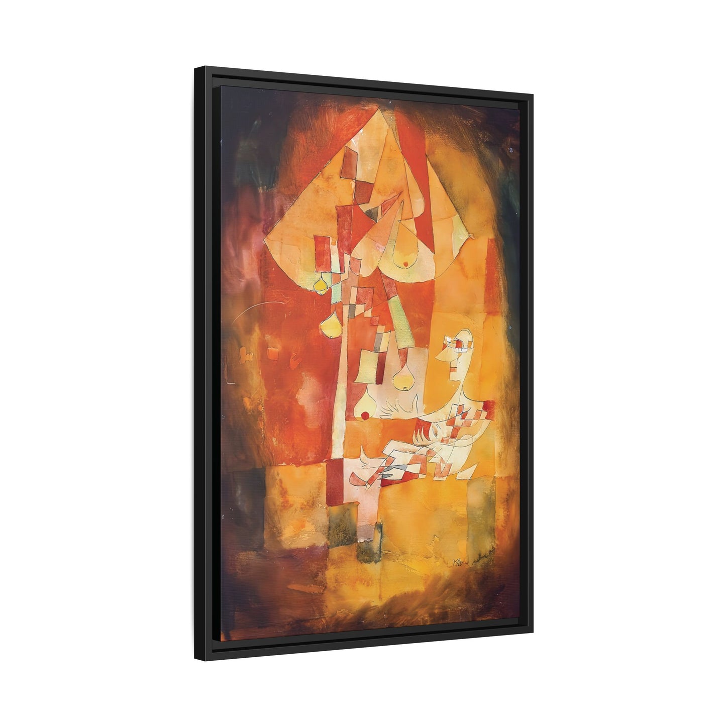 The Man Under the Pear Tree (1921) by Paul Klee / Toile encadrée sur caisse américaine