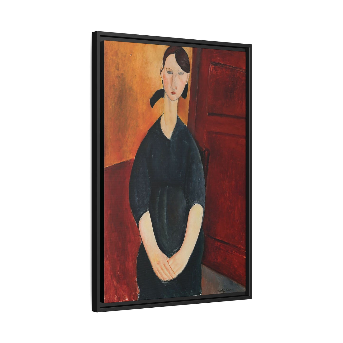Portrait of Paulette Jourdain (1919) by Amedeo Modigliani / Toile encadrée sur caisse américaine