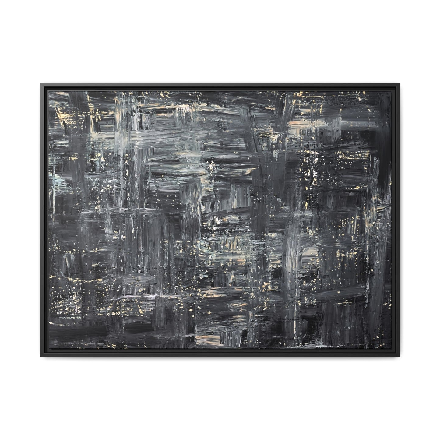 Tableau Intemporel Ardoise Doré "Série Sign Collections" / Toile encadrée sur caisse américaine