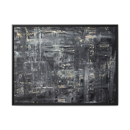 Tableau Intemporel Ardoise Doré "Série Sign Collections" / Toile encadrée sur caisse américaine
