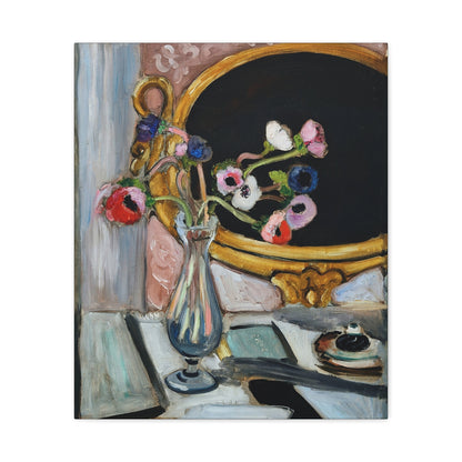 Anémones au miroir noir (1919) by Henri Matisse / Reproduction Fine Art sur Toile /  Epaisseur 3.2 cm - 1.25 inch
