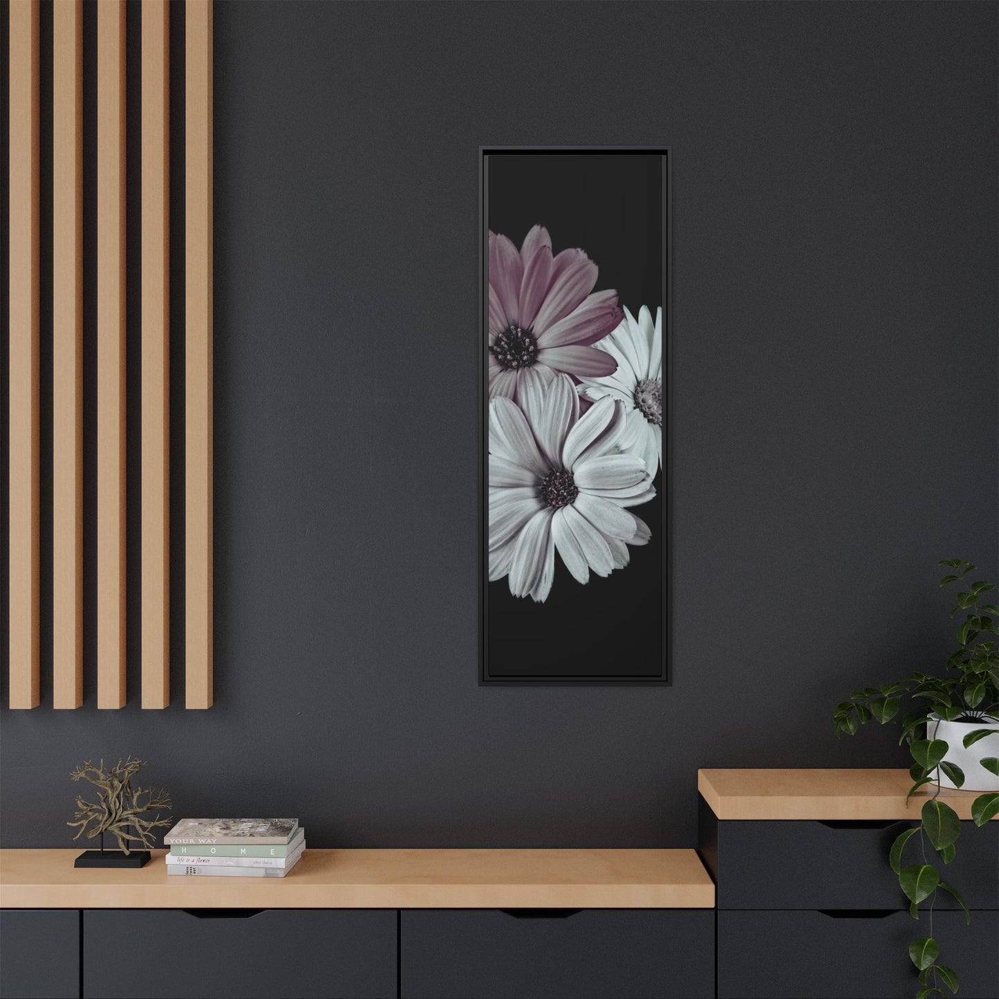 Collection Signature "FLORAL Numéro 5" sur Toile encadrée avec caisse américaine