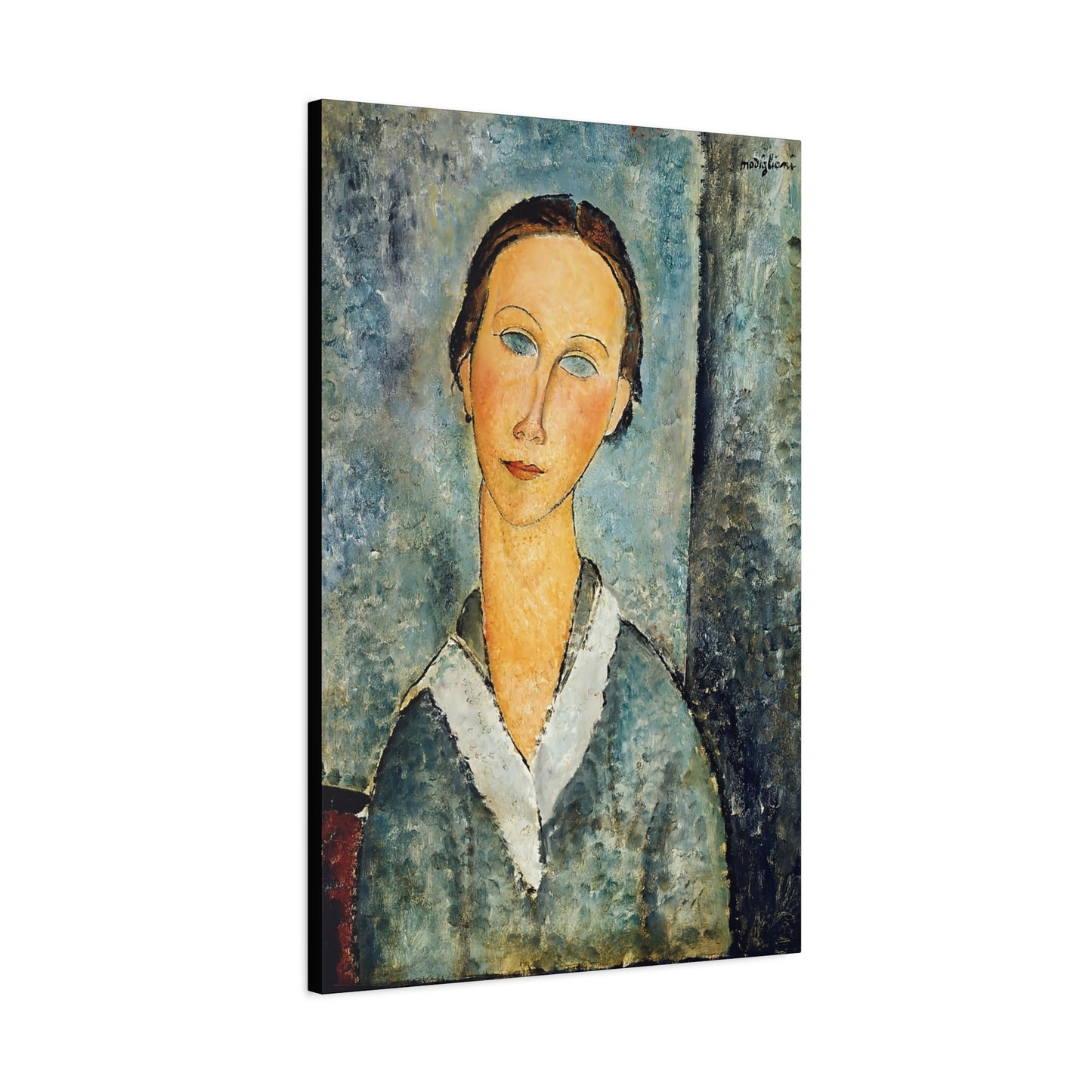 Girl in a Sailor's Blouse (1918) by Amedeo Modigliani / Reproduction Fine Art sur Toile / Flanc Large Epaisseur 3.2 cm - 1.25 inch