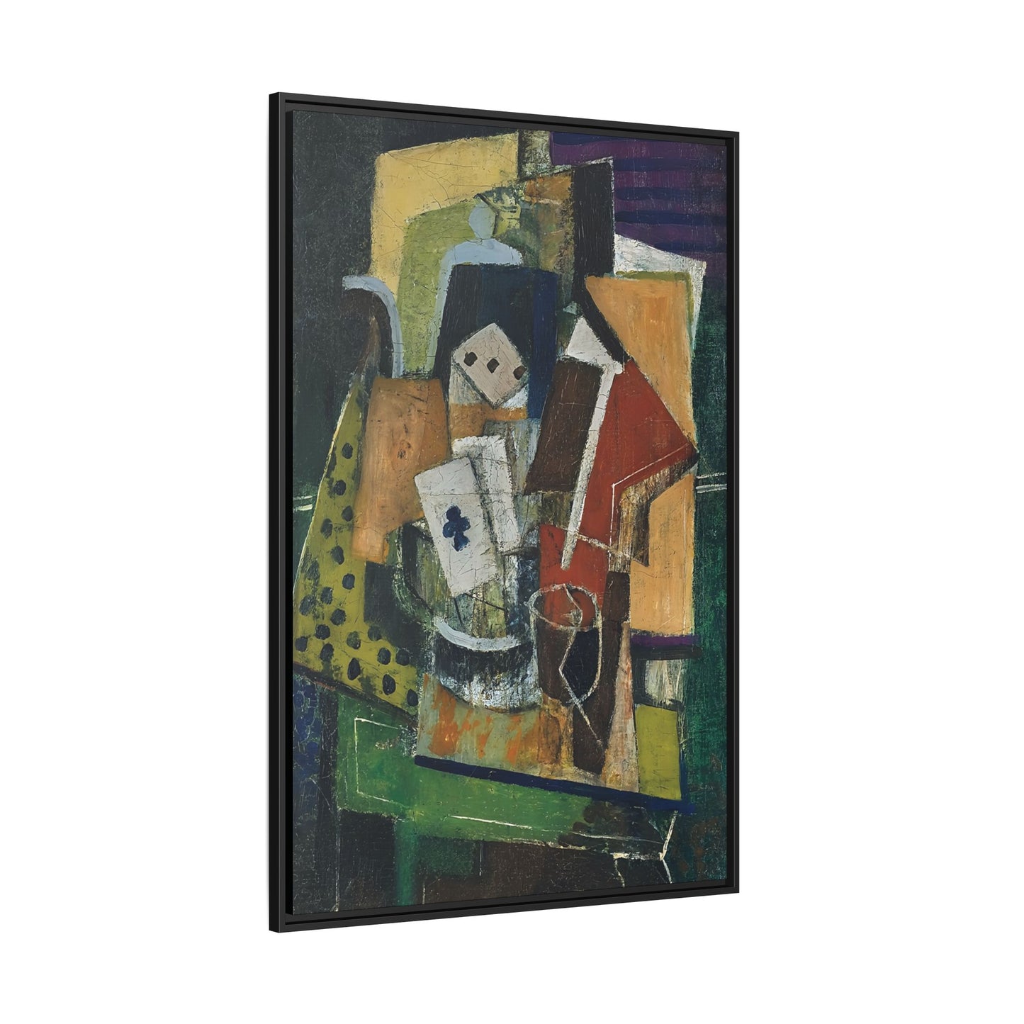 Nature morte à l'as de trèfle (1912-16) by Louis Marcoussis / Toile encadrée sur caisse américaine